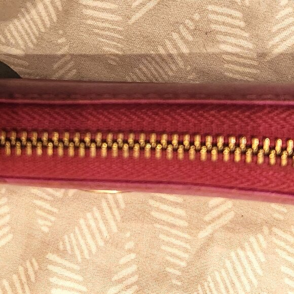 Tory Burch Saffiano Leather Long Wallet - Magenta Pink - EUC - Picture 10 of 11